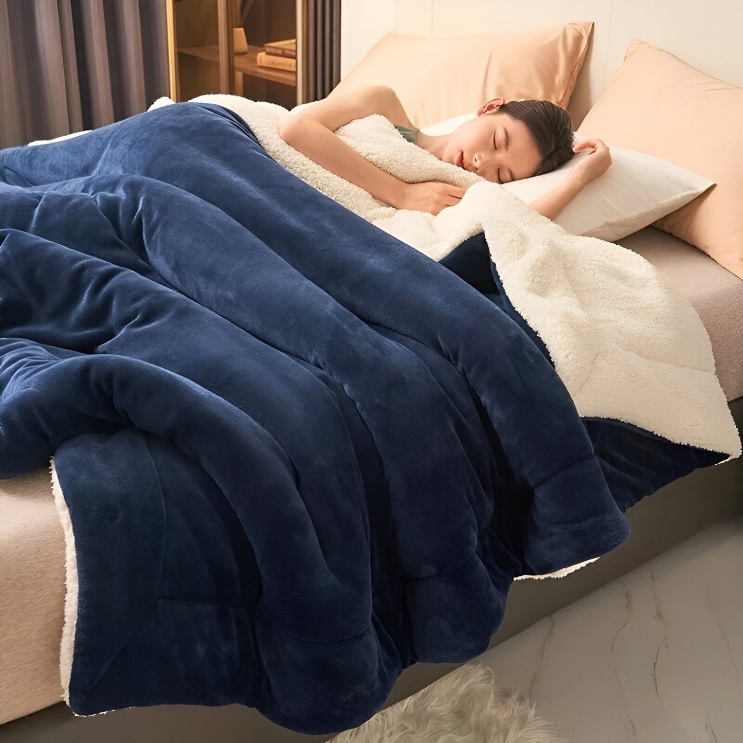 LuxeWarm Bettwäsche - Ultra Plüsch Fleece Wendebettdecke