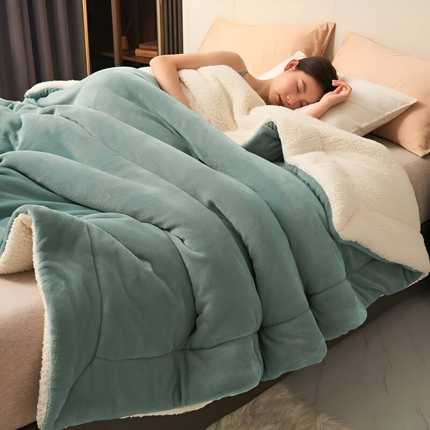 LuxeWarm Bettwäsche - Ultra Plüsch Fleece Wendebettdecke