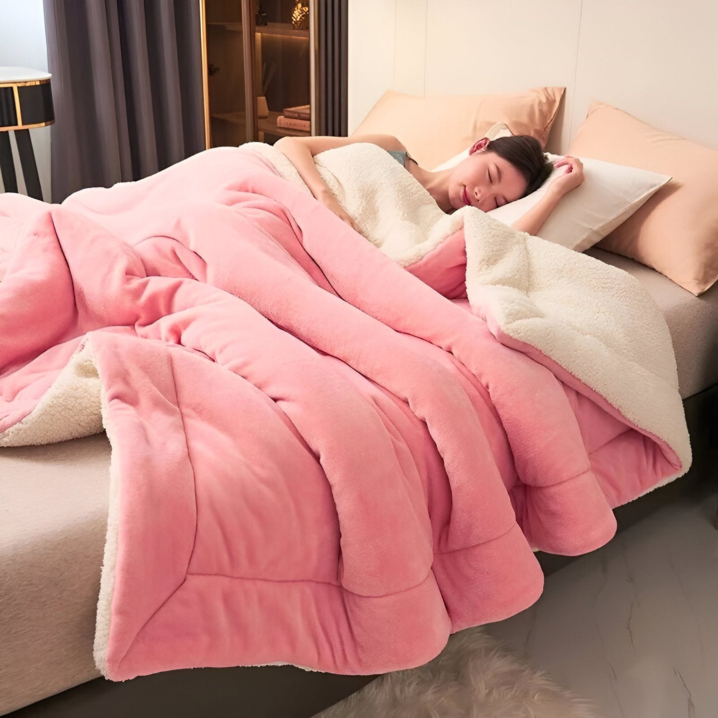 LuxeWarm Bettwäsche - Ultra Plüsch Fleece Wendebettdecke