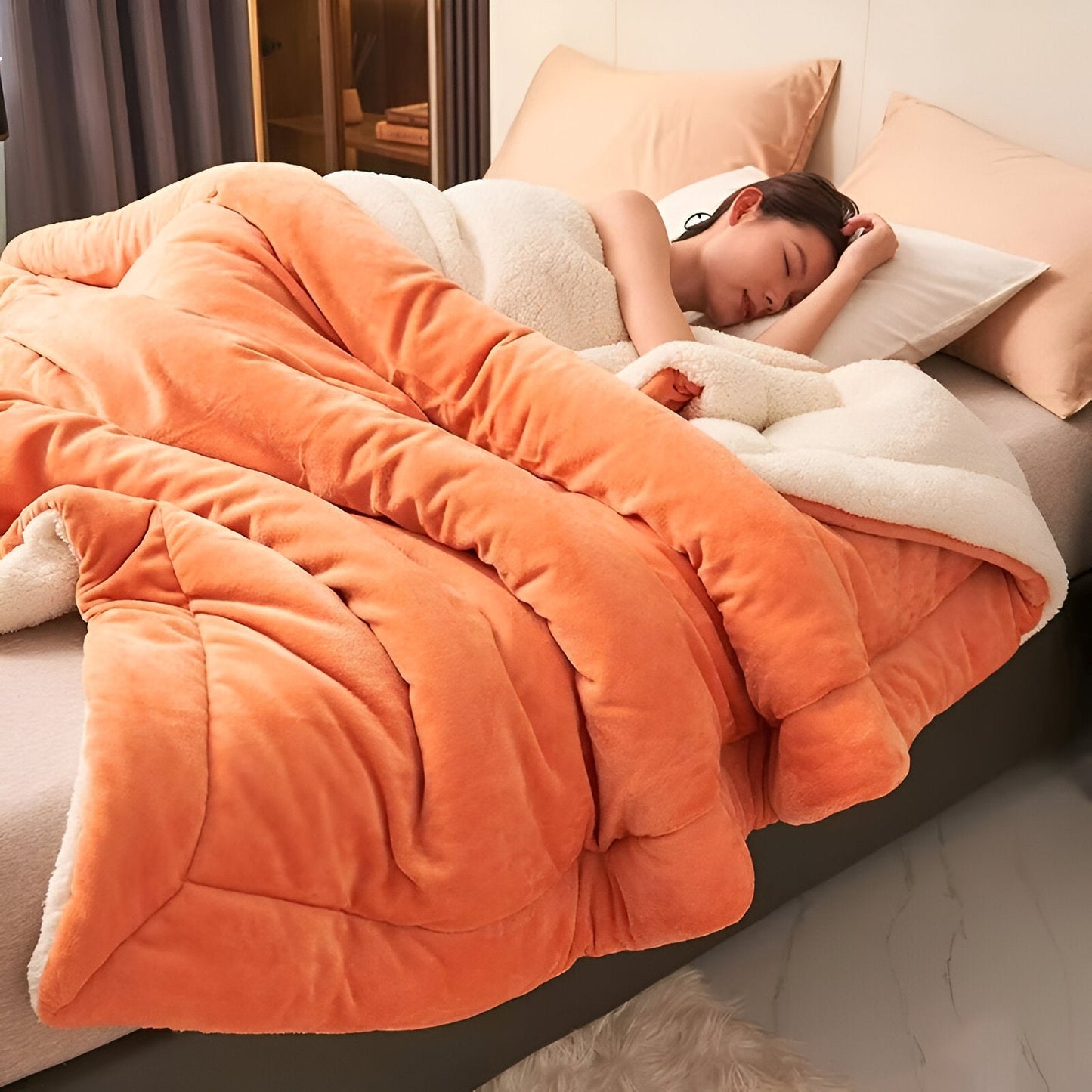 LuxeWarm Bettwäsche - Ultra Plüsch Fleece Wendebettdecke