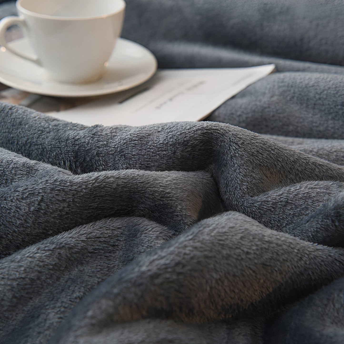 LuxiLayer Plaid - Wendbarer Flanell- und Fleece-Steppdeckenbezug mit Reißverschluss