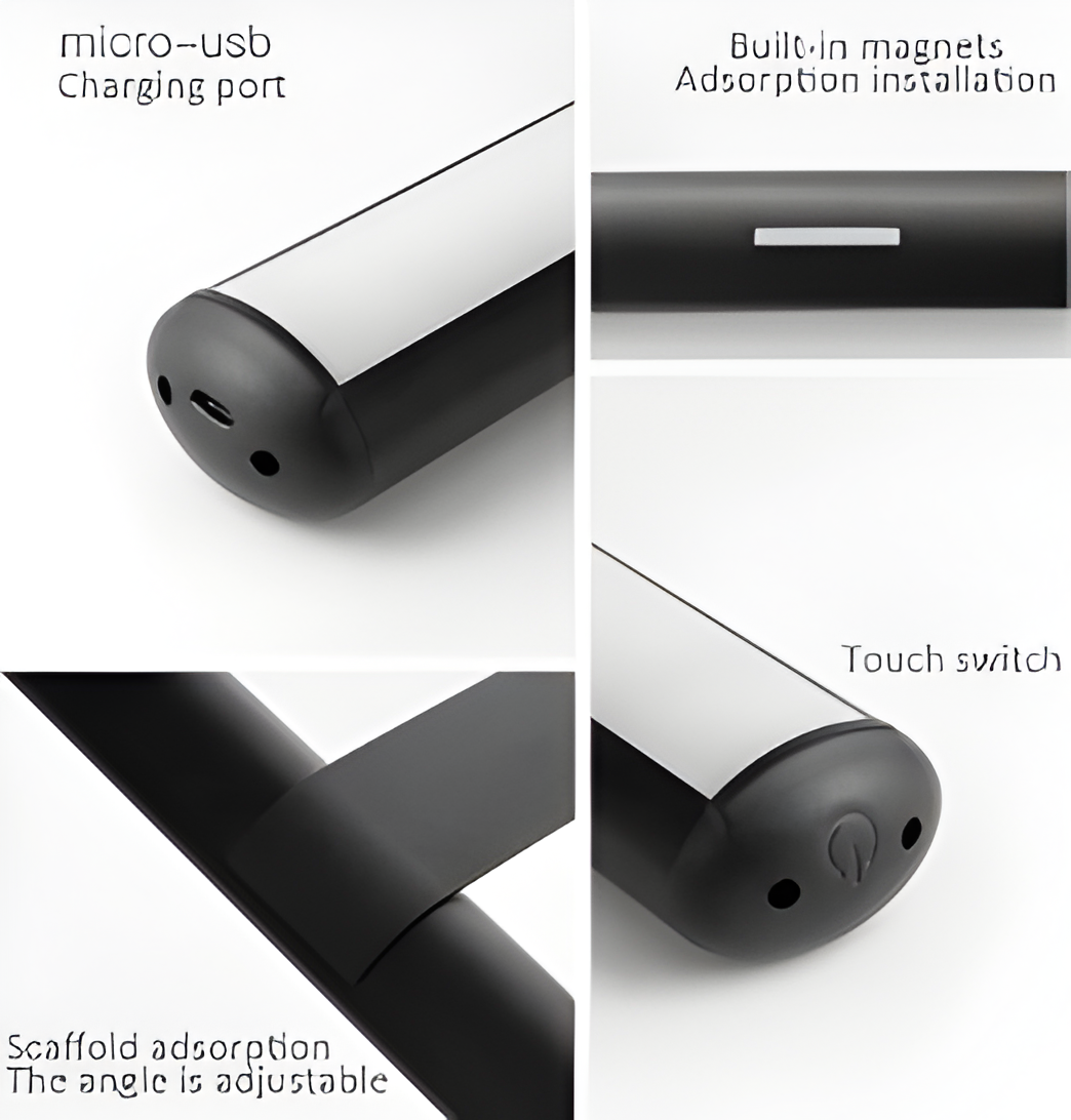 MagniLite Wandlampe - 120° drehbare kabellose Wandlampe - USB wiederaufladbare Wandlampen LED