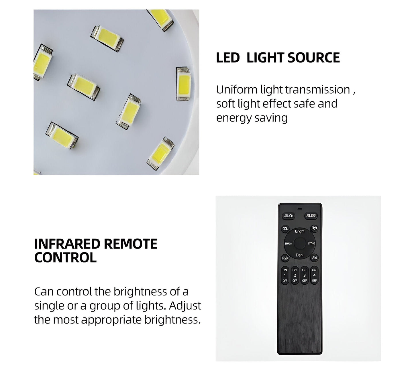 MonoQuad Wandleuchte - Metallic Schwarz Weiß Quadratische LED Wandbeleuchtung