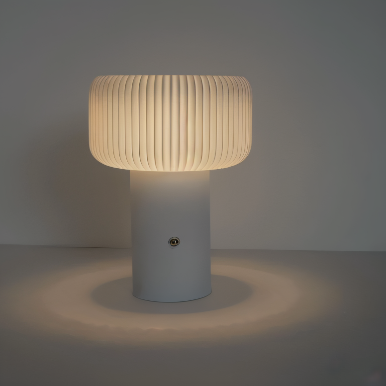 Mush Tischlampe - Stilvolles Geripptes Pilz Nachtlicht - Farbwechselnde Lampe