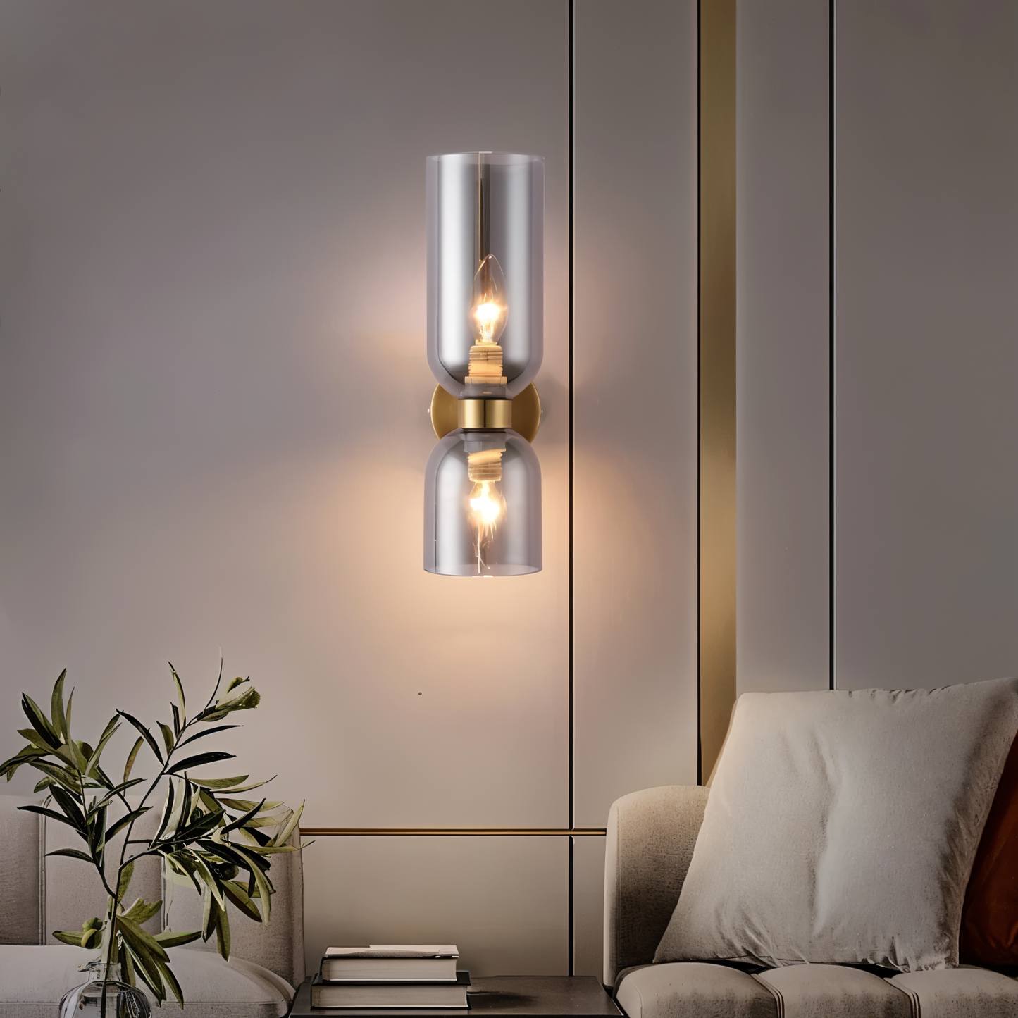 Nordic Updown Wandlampe - Glas Wandlampe - Flur Wandlampe Design - Moderne Wandlampen LED