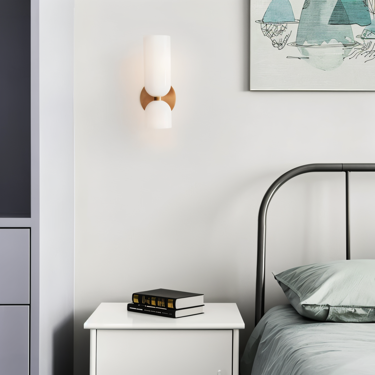 Nordic Updown Wandlampe - Glas Wandlampe - Flur Wandlampe Design - Moderne Wandlampen LED