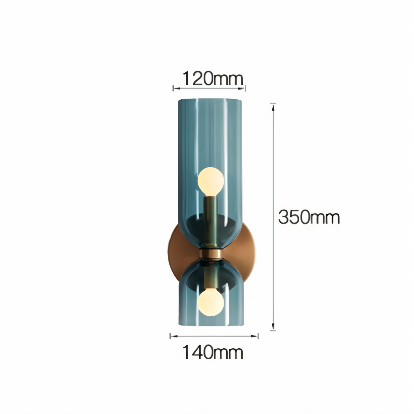 Nordic Updown Wandlampe - Glas Wandlampe - Flur Wandlampe Design - Moderne Wandlampen LED