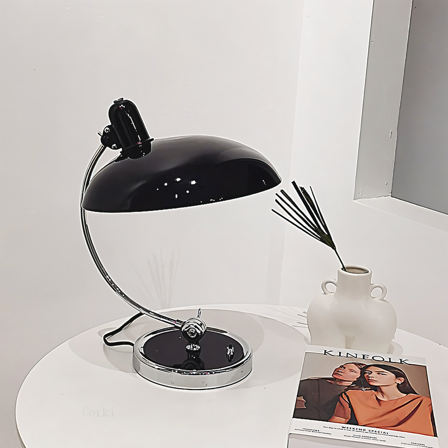 NostaChic Tischlampe - Verstellbare Vintage Eisen Kuppel Schreibtischlampe