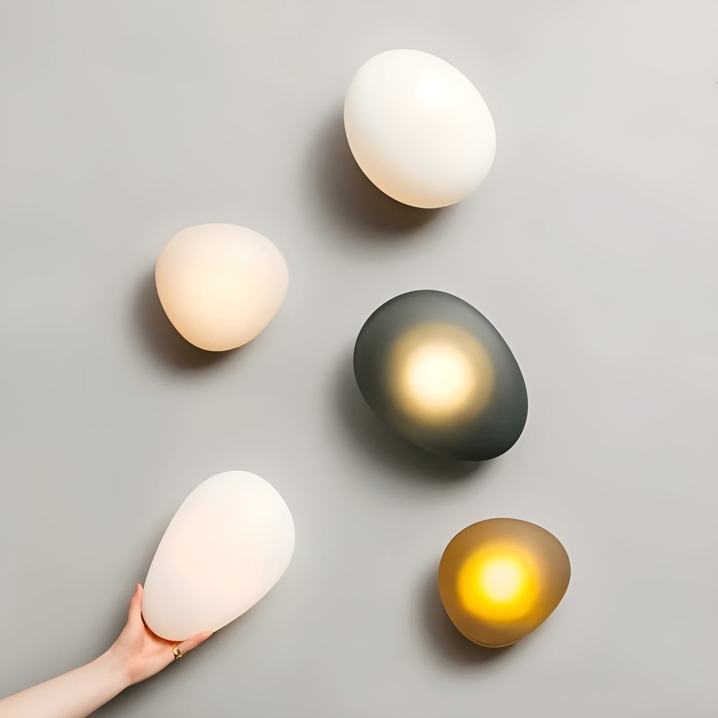 Garduru Light – Nordische Kieselstein-Style LED-Wandleuchte