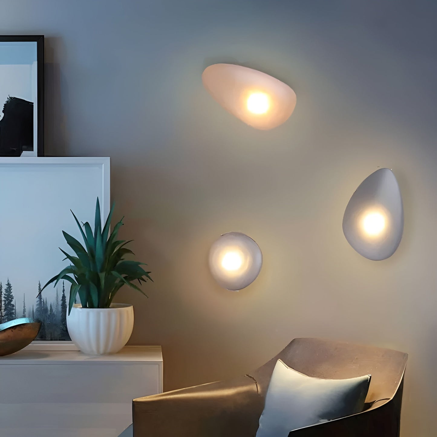 Garduru Light – Nordische Kieselstein-Style LED-Wandleuchte