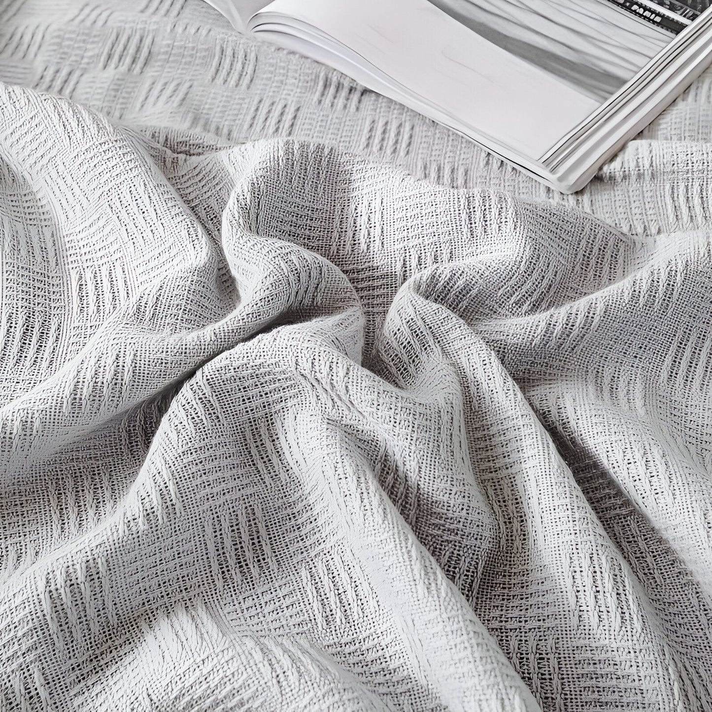 PlainPlush Plaid - Atmungsaktive Baumwolle Gestrickt Fleece Decke für Stilvollen Komfort