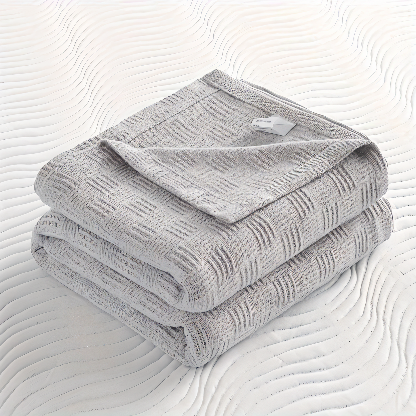 PlainPlush Plaid - Atmungsaktive Baumwolle Gestrickt Fleece Decke für Stilvollen Komfort
