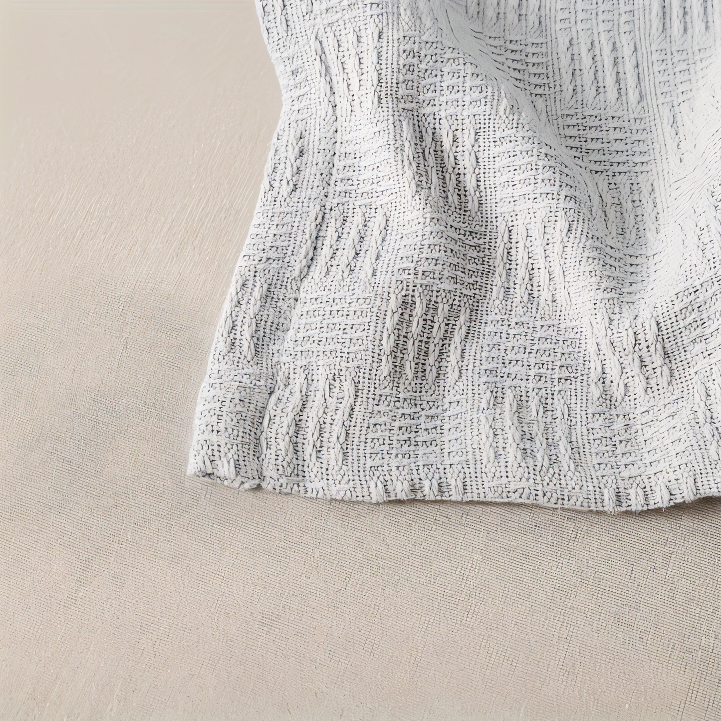 PlainPlush Plaid - Atmungsaktive Baumwolle Gestrickt Fleece Decke für Stilvollen Komfort