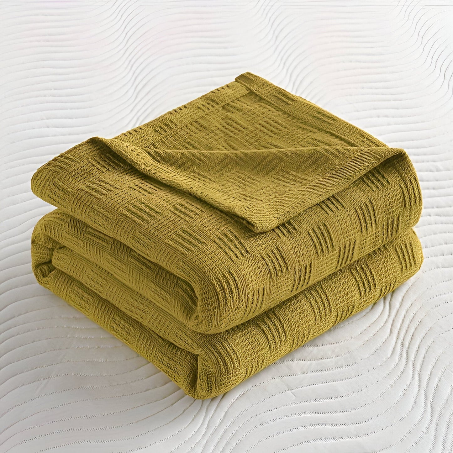 PlainPlush Plaid - Atmungsaktive Baumwolle Gestrickt Fleece Decke für Stilvollen Komfort