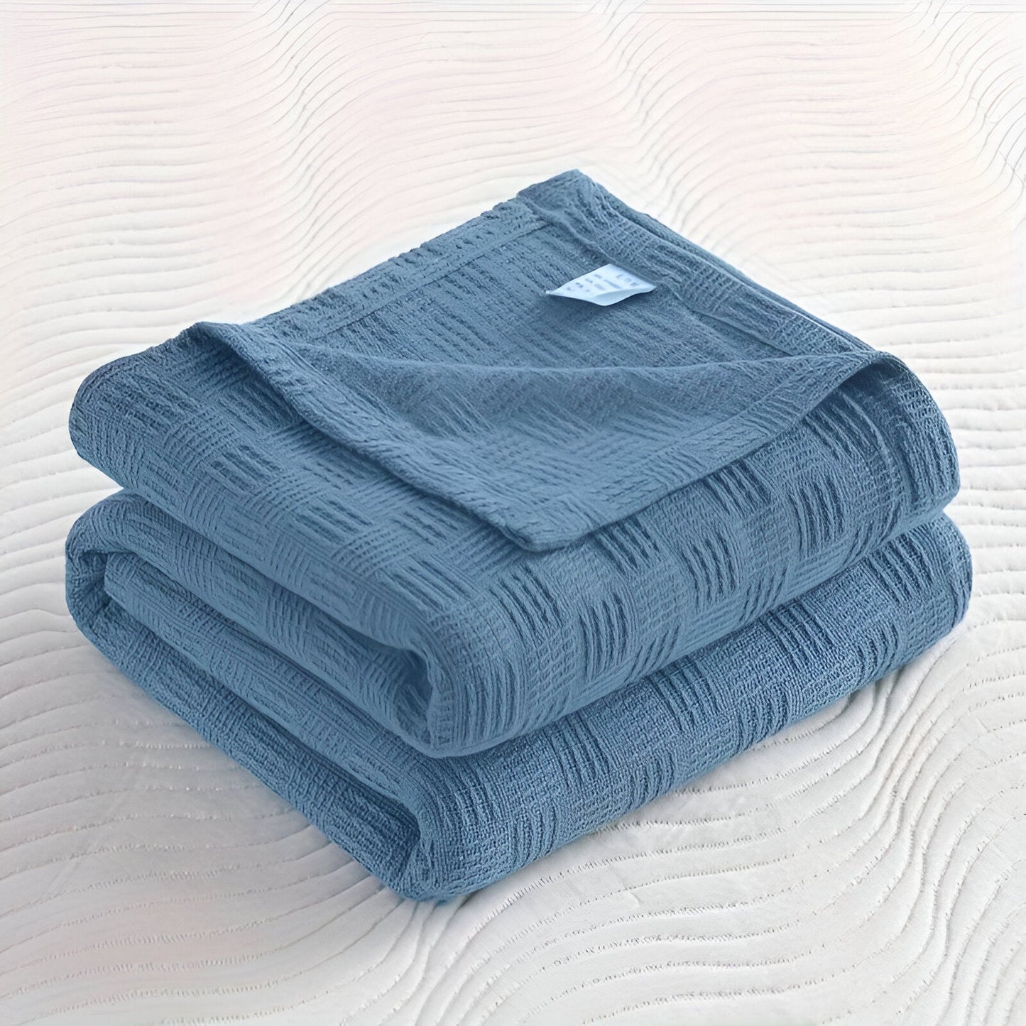 PlainPlush Plaid - Atmungsaktive Baumwolle Gestrickt Fleece Decke für Stilvollen Komfort