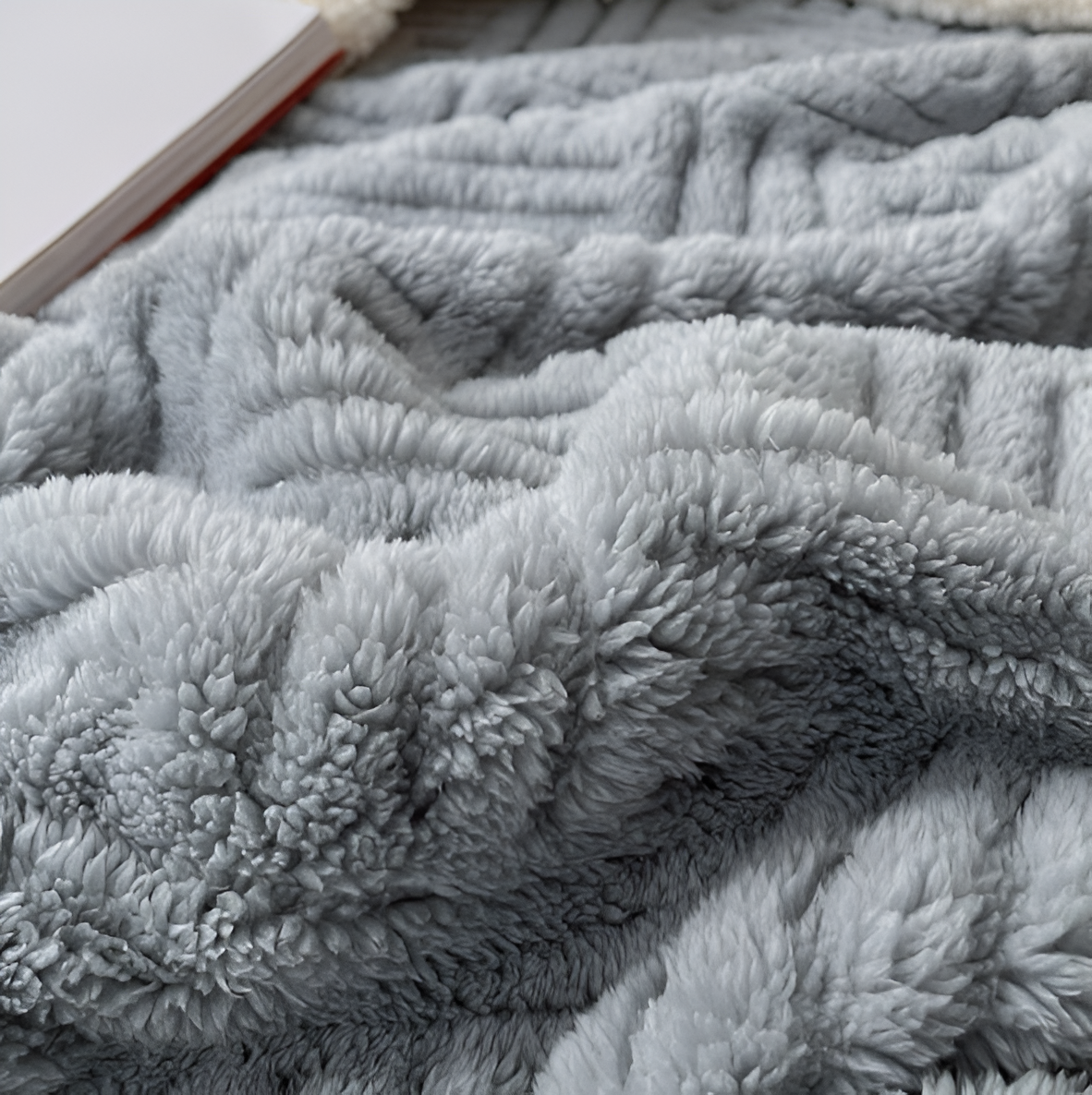 Plüschige Doppelseitig Plaid - Geometrisch Gemusterte Fluffy Fleece Decke
