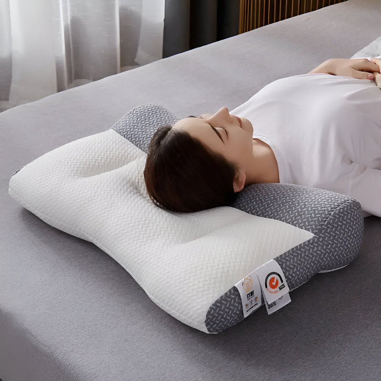 PolyePlush Kopfkissen - Premium Komfort Nackenkissen für Schmerz & Müdigkeit Linderung