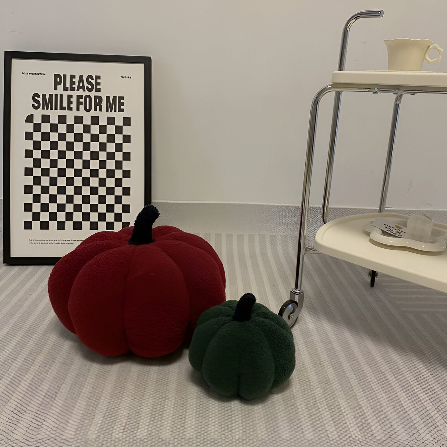 Pumpkin Cush - Texturiertes Kürbis Plüschkissen