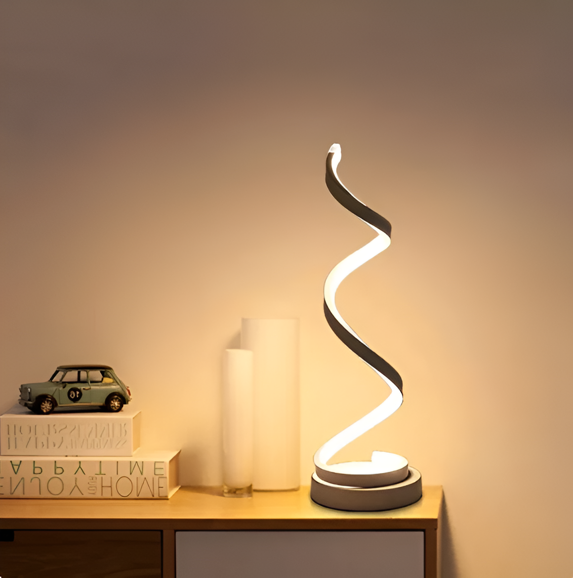 Garduru Curve- Spiralförmige LED-Tischleuchte mit Berührungssteuerung