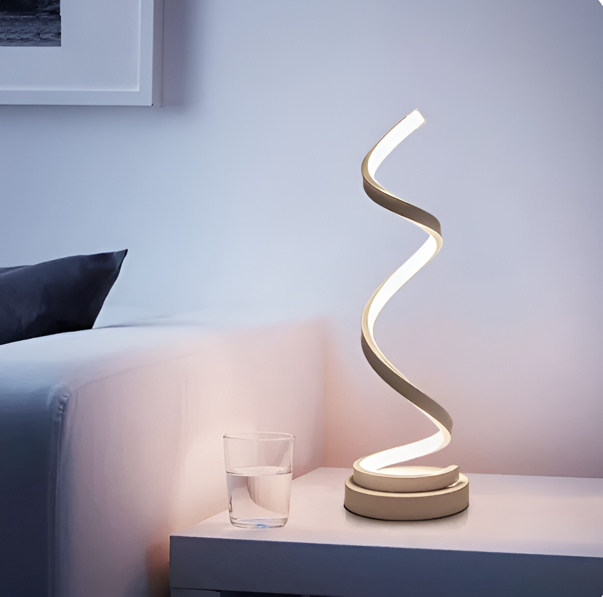 Garduru Curve- Spiralförmige LED-Tischleuchte mit Berührungssteuerung