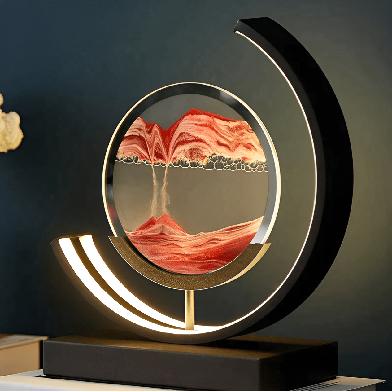 Garduru-Sanduhr 3D - Beruhigende Sandlampe mit LED-Beleuchtung