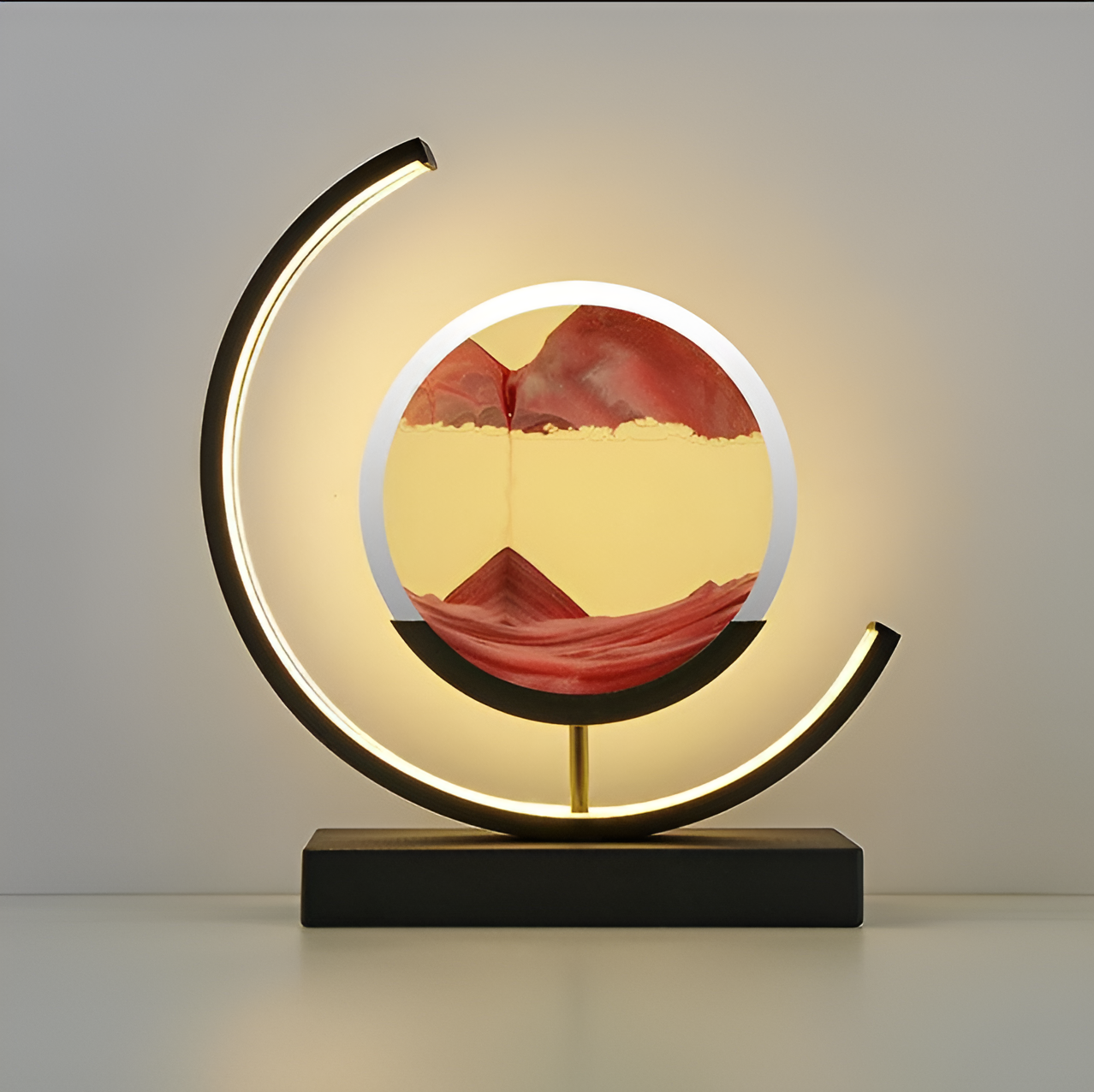 Garduru-Sanduhr 3D - Beruhigende Sandlampe mit LED-Beleuchtung