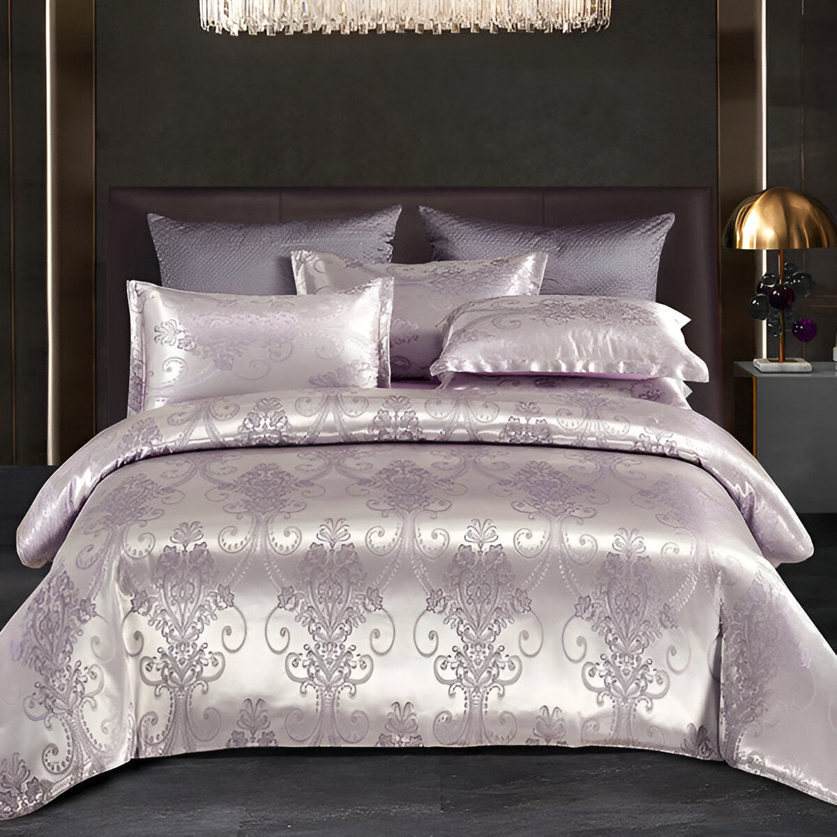 Satin Splendor Bettdecke - Bettbezug Satin - Premium Jacquard Bettwäsche - Europäisches Bettwäscheset