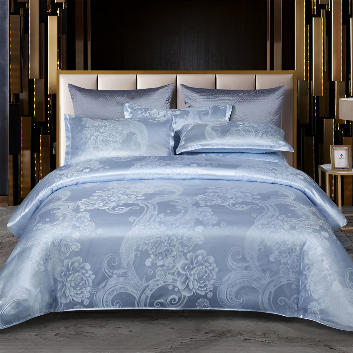 Satin Splendor Bettdecke - Bettbezug Satin - Premium Jacquard Bettwäsche - Europäisches Bettwäscheset