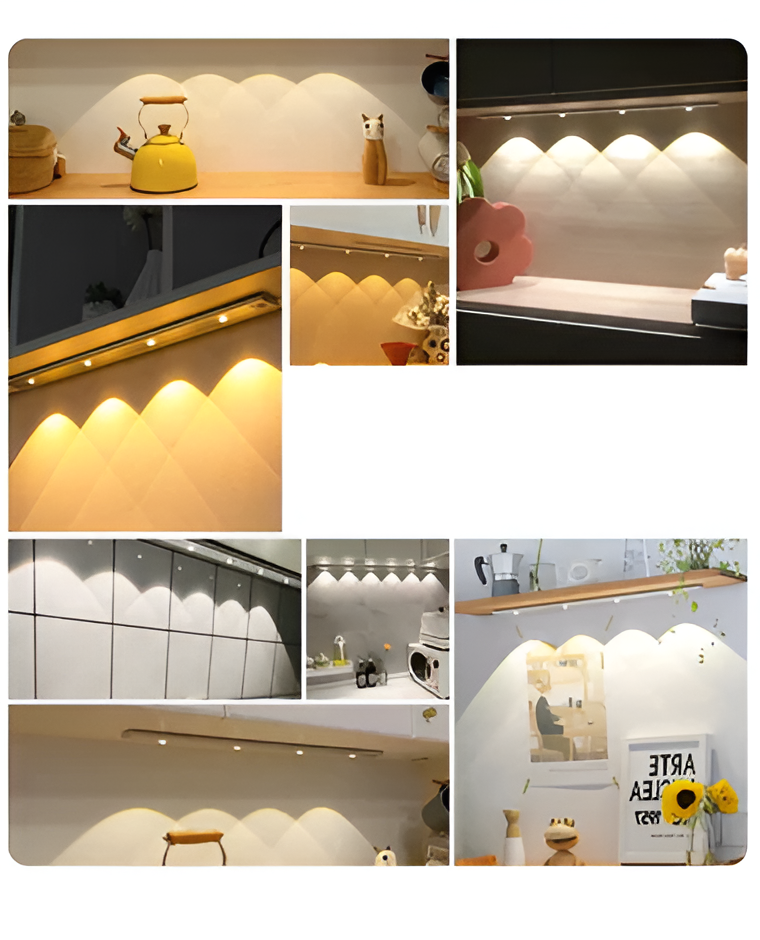 SensoBeam LED Strip - Ultra dünne, USB wiederaufladbare Aluminium Wandleuchte mit PIR Sensor