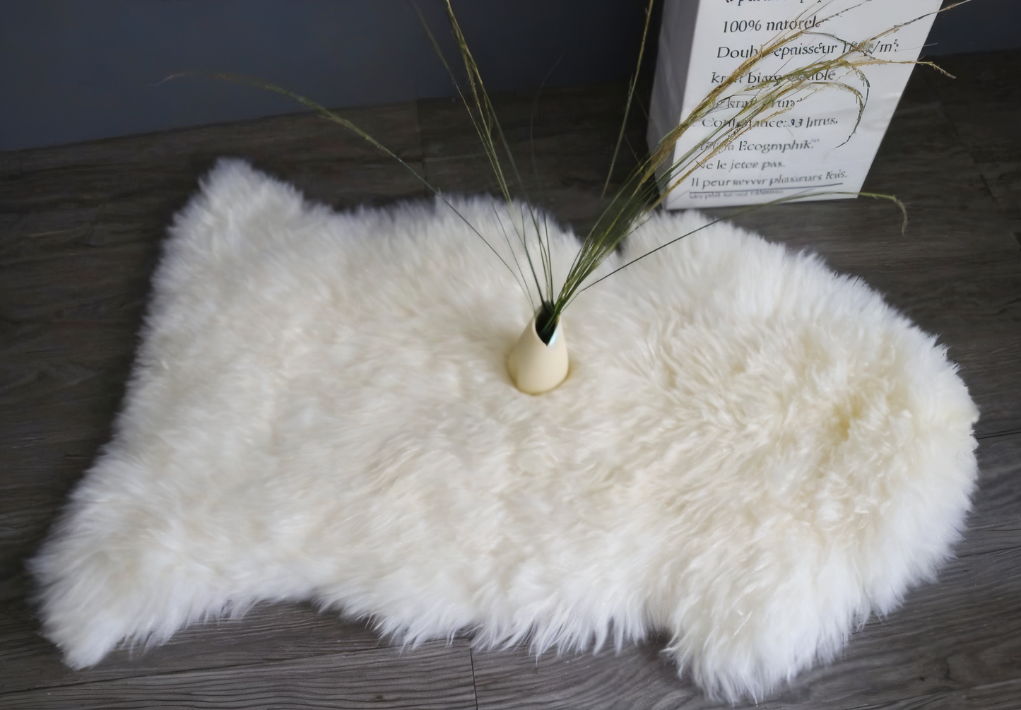 ShearLuxe - Ultra Fluffy Plüsch Weiß Schafsfell Kunstpelz Teppich
