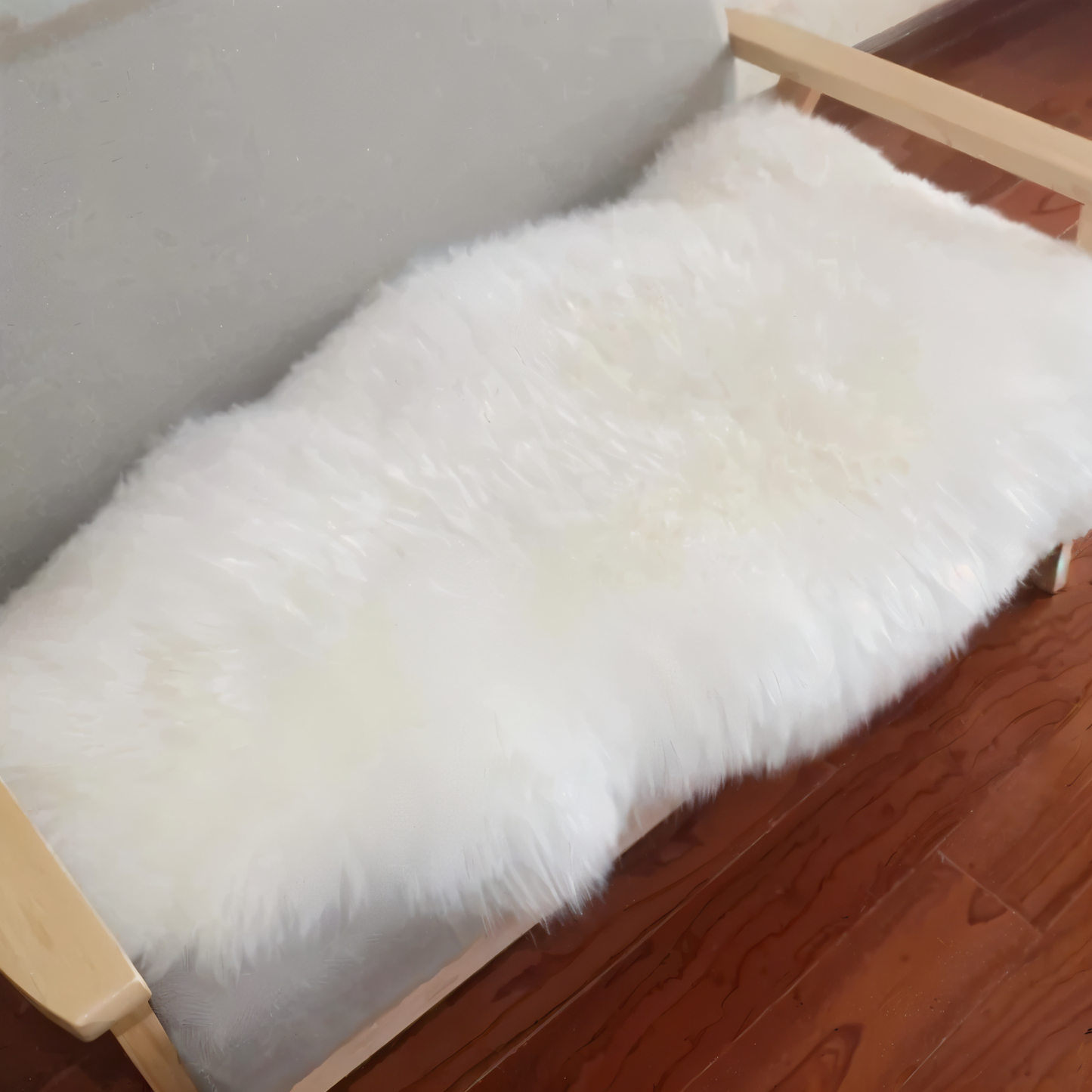 ShearLuxe - Ultra Fluffy Plüsch Weiß Schafsfell Kunstpelz Teppich