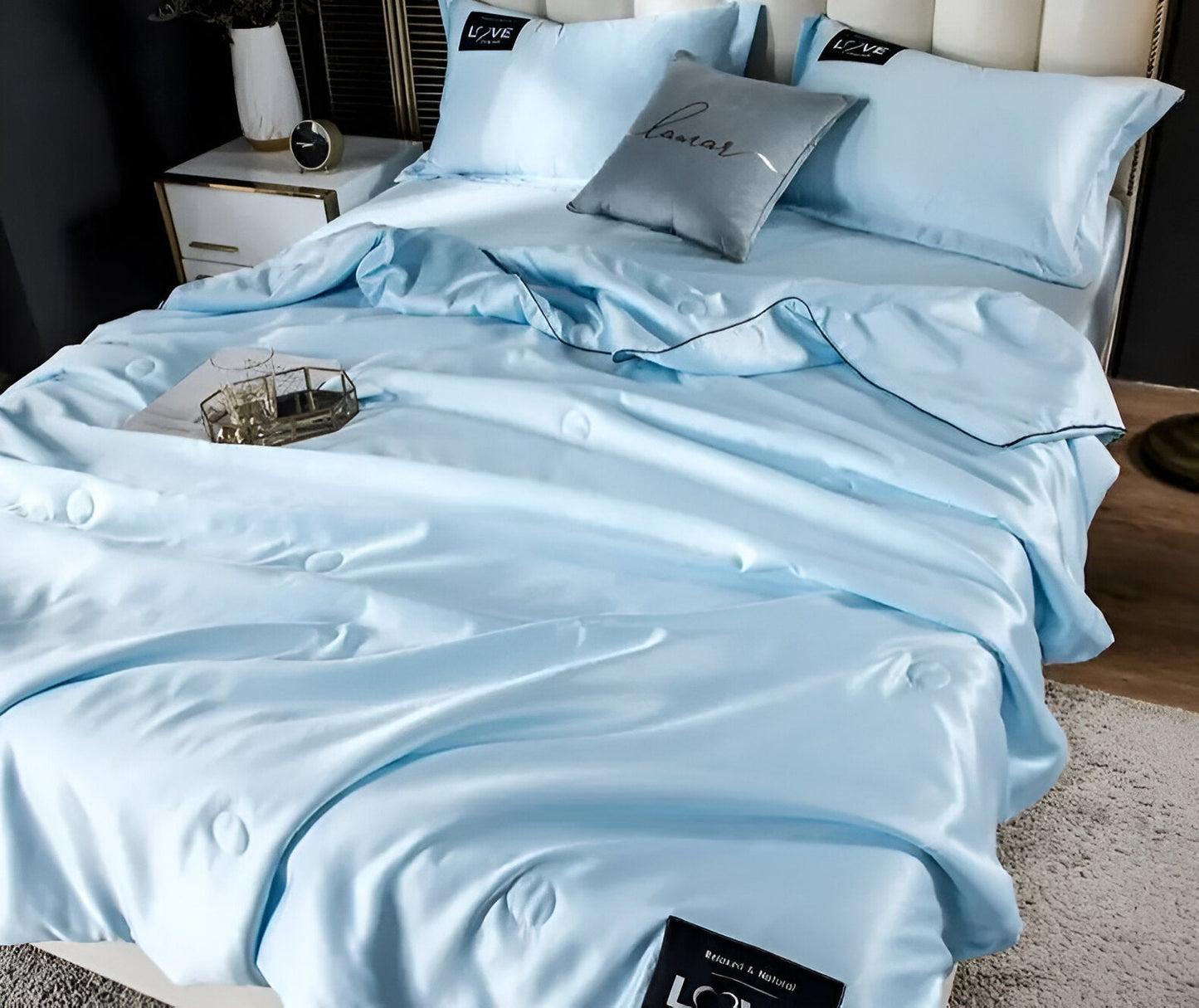 SilkyDream – Luxus Seidenbettdecke für Komfort in allen vier Jahreszeiten