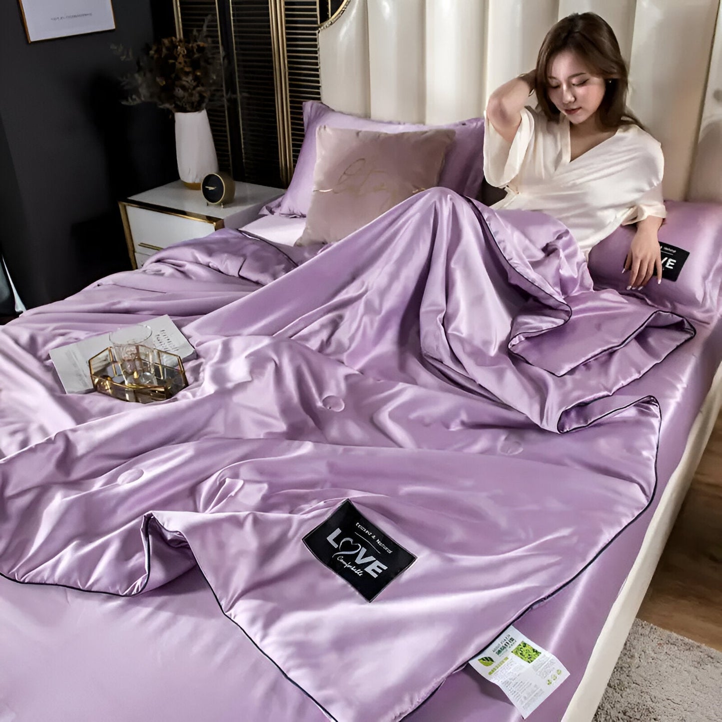 SilkyDream – Luxus Seidenbettdecke für Komfort in allen vier Jahreszeiten