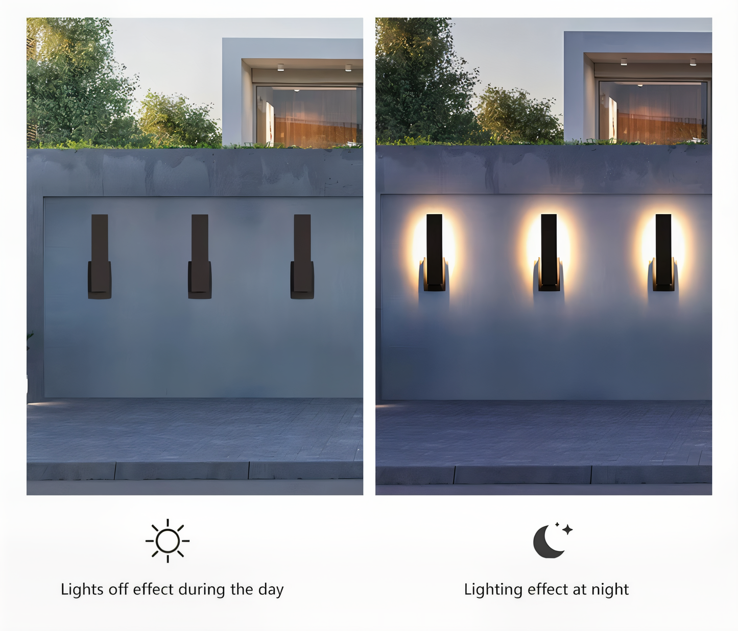 SimpliBlack Wandleuchte - Wasserdichte Aluminium Gartenbeleuchtung - Minimalistische Wandleuchte für Draußen