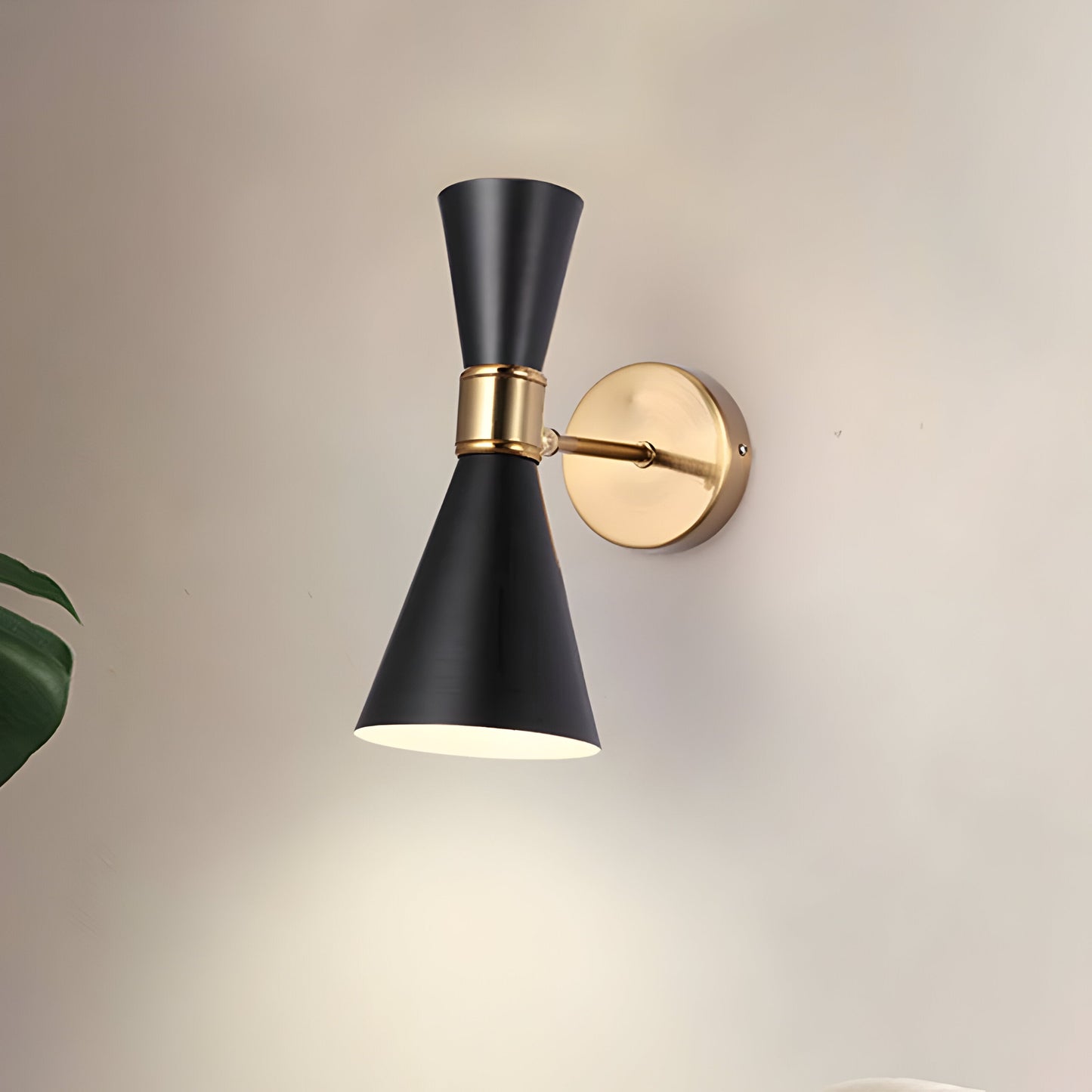 SleekIron Wandleuchte - Minimalistische Schwarz/Weiß Wandleuchte - Verstellbare Up Down Wandleuchten LED