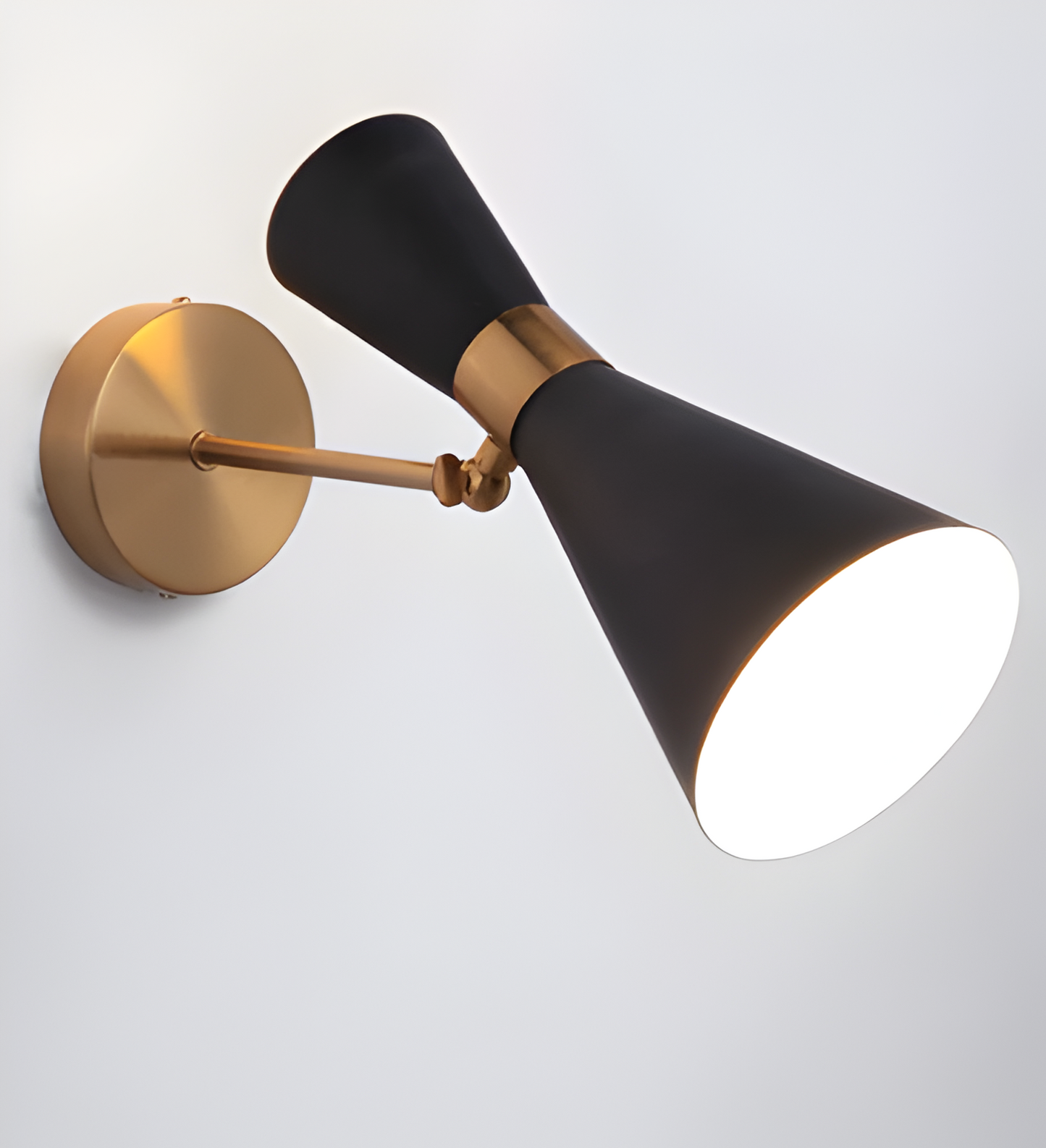 SleekIron Wandleuchte - Minimalistische Schwarz/Weiß Wandleuchte - Verstellbare Up Down Wandleuchten LED