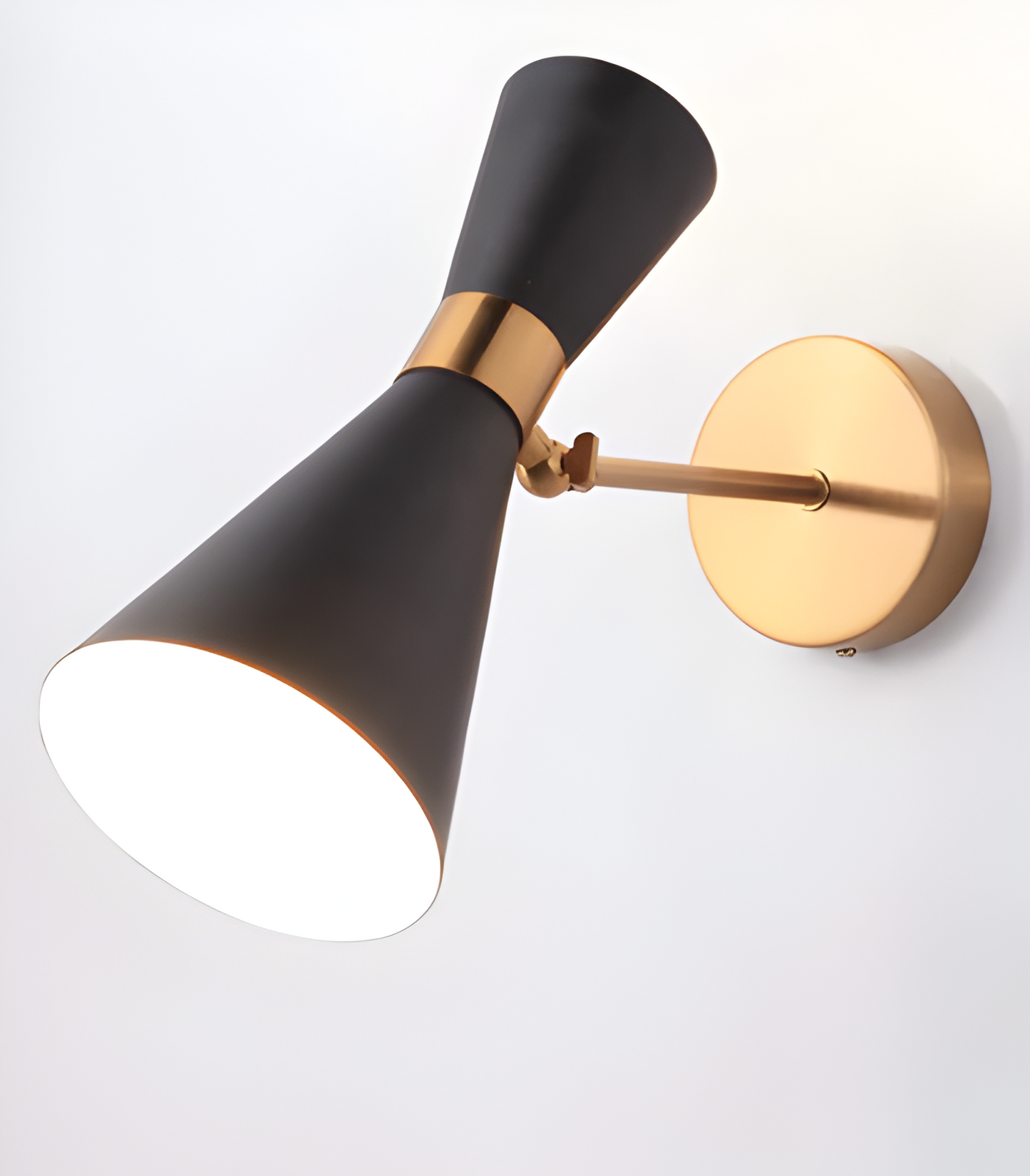 SleekIron Wandleuchte - Minimalistische Schwarz/Weiß Wandleuchte - Verstellbare Up Down Wandleuchten LED