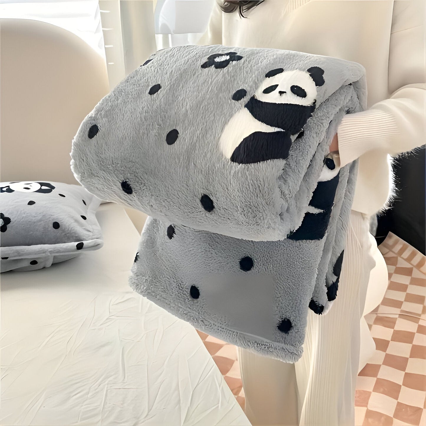 SnugFuz Plaid - Niedliche und Farbenfrohe Karierte Fleece-Decke
