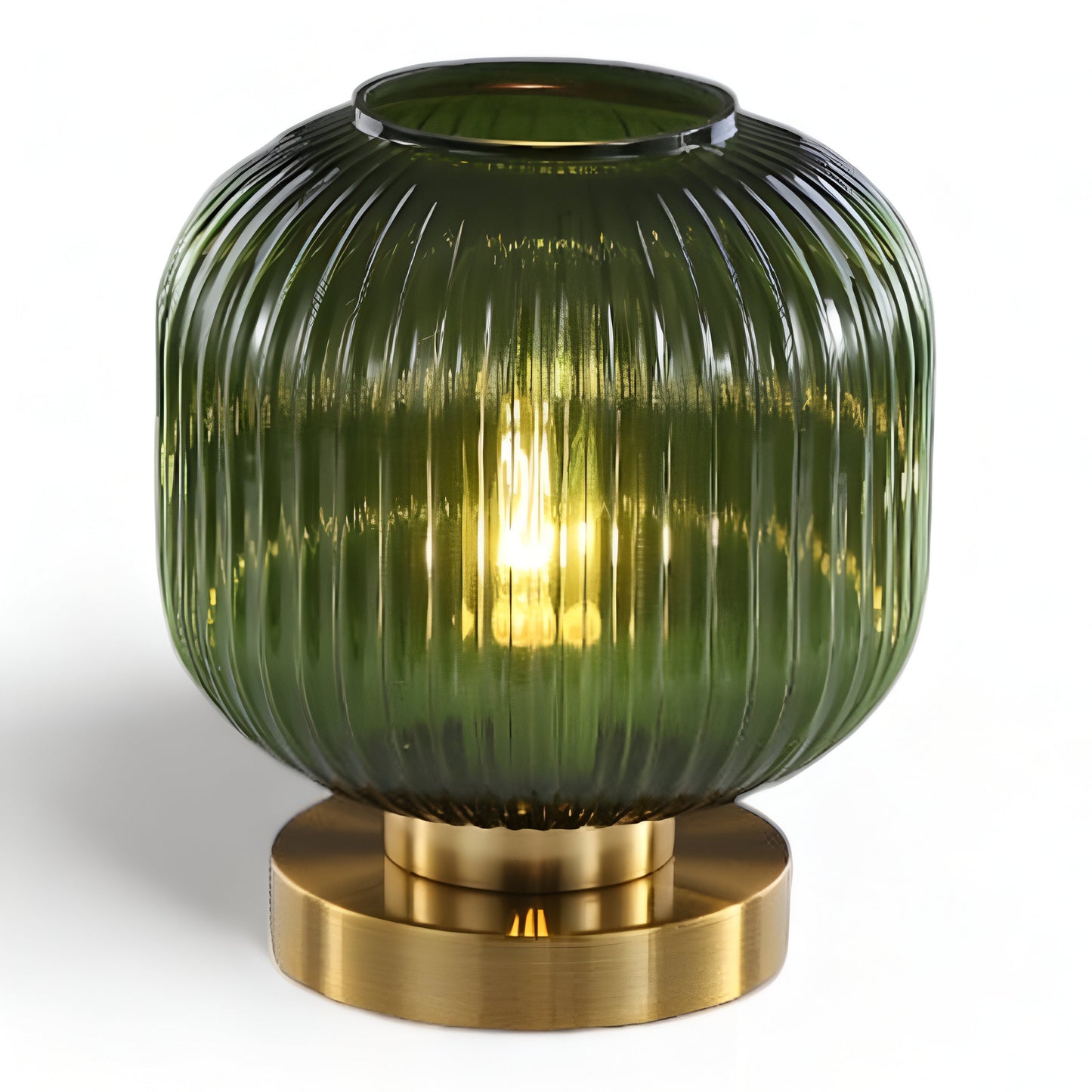 SoftiBeam Tischlampe - Nordische gerippte Glas Schreibtischlampe