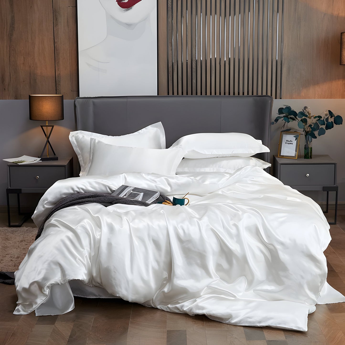 SoftiRay Bettwäsche - Luxuriöses Einfarbiges Rayon Bettdecke