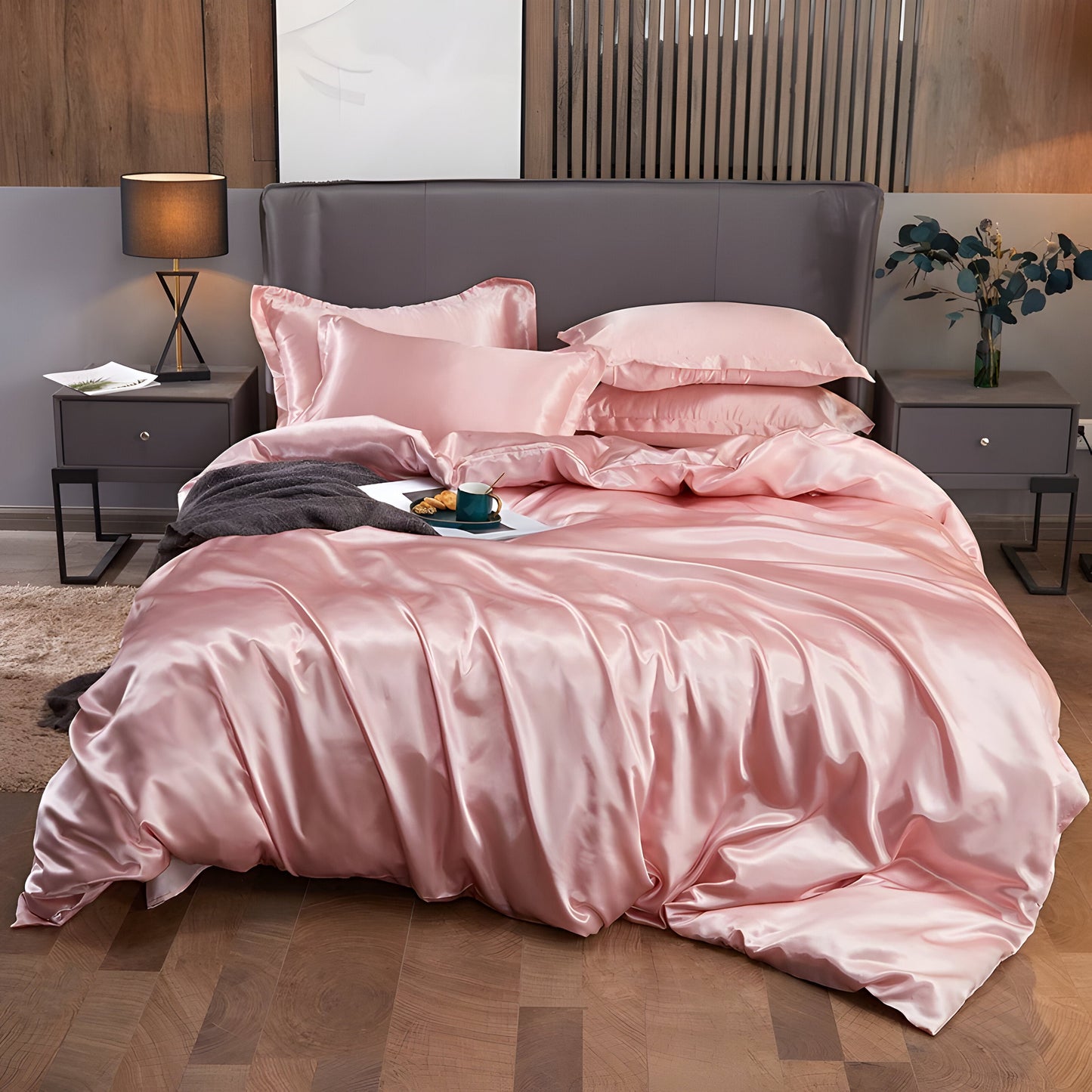 SoftiRay Bettwäsche - Luxuriöses Einfarbiges Rayon Bettdecke
