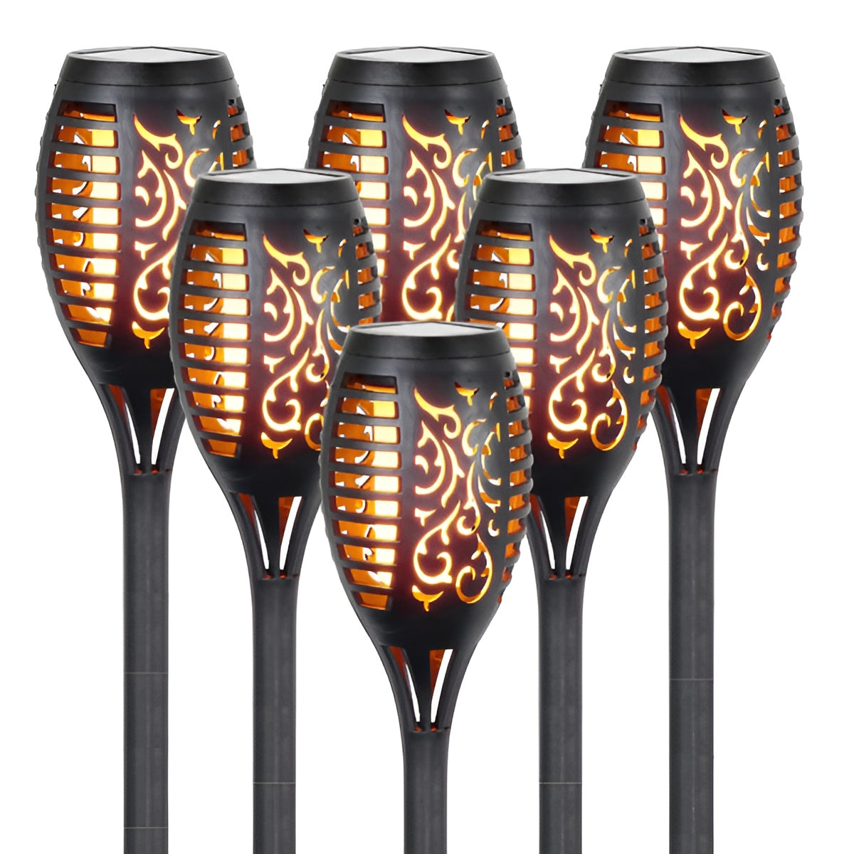 TorchLit - IP65 wasserdichte Solar-Außenbeleuchtung mit flackernder Flamme