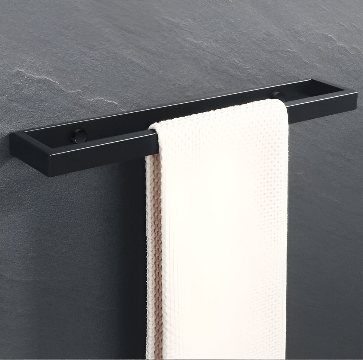 Uni-Schwarz Handtuchhalter - 20/40cm Edelstahl Handtuchhalter Wandmontage