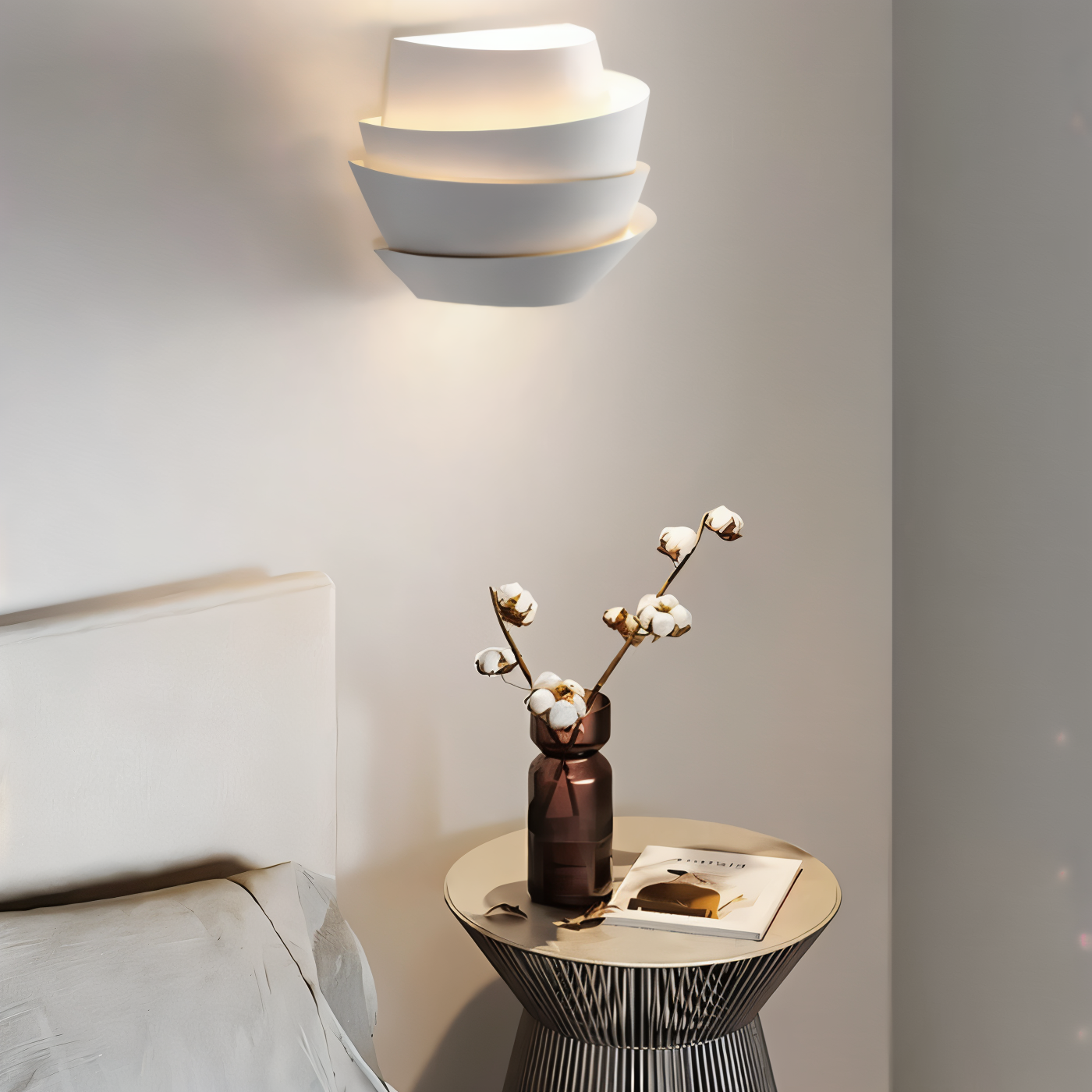 UniqGleam Wandlamp - Geometrische Wandlampe aus Metall - Dekorative Wandleuchten LED Innen