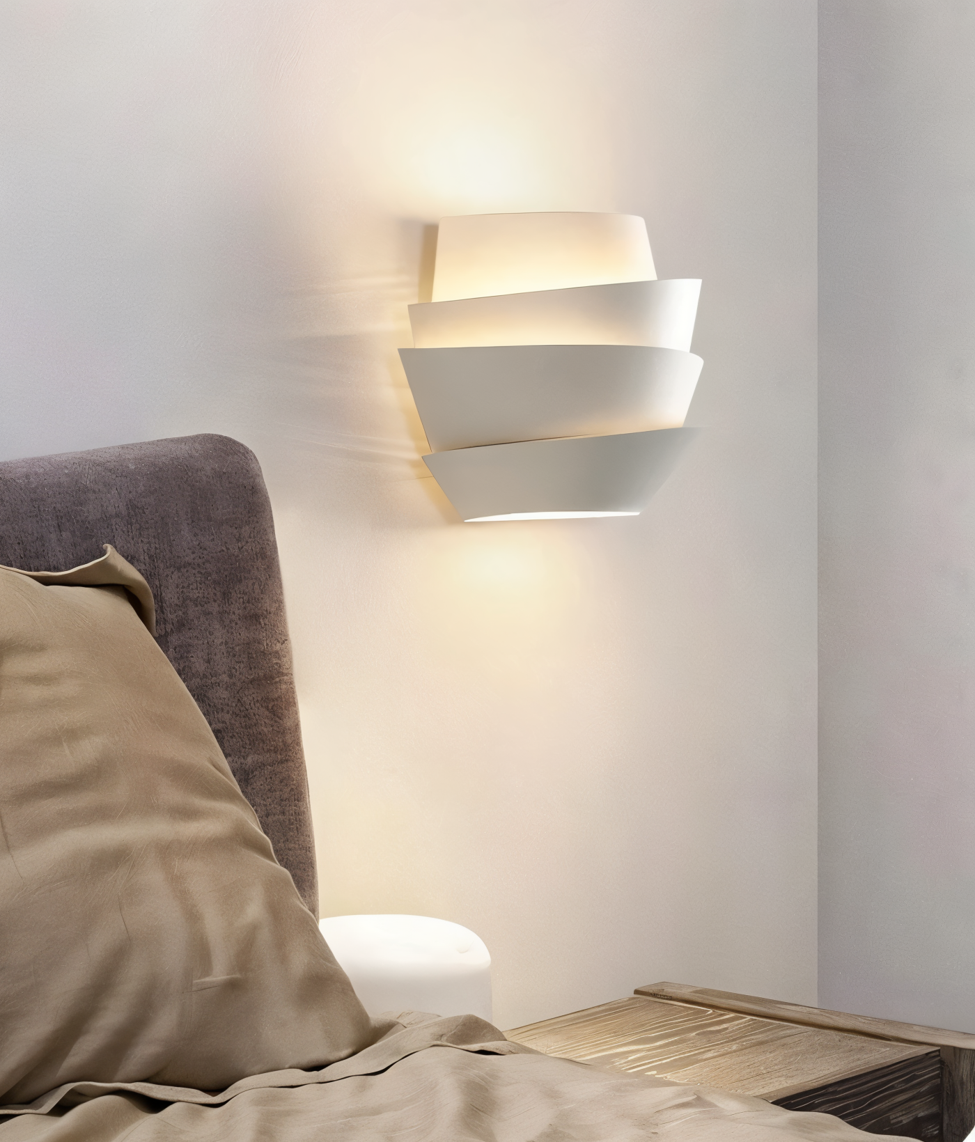 UniqGleam Wandlamp - Geometrische Wandlampe aus Metall - Dekorative Wandleuchten LED Innen