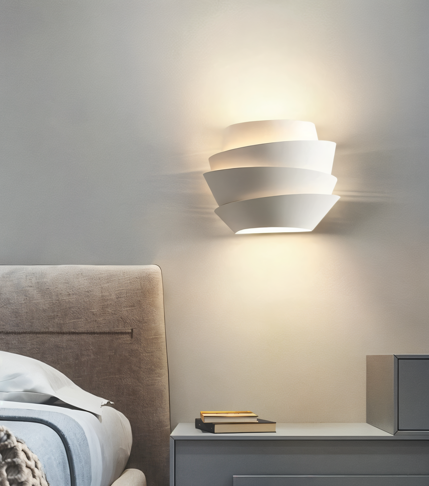 UniqGleam Wandlamp - Geometrische Wandlampe aus Metall - Dekorative Wandleuchten LED Innen