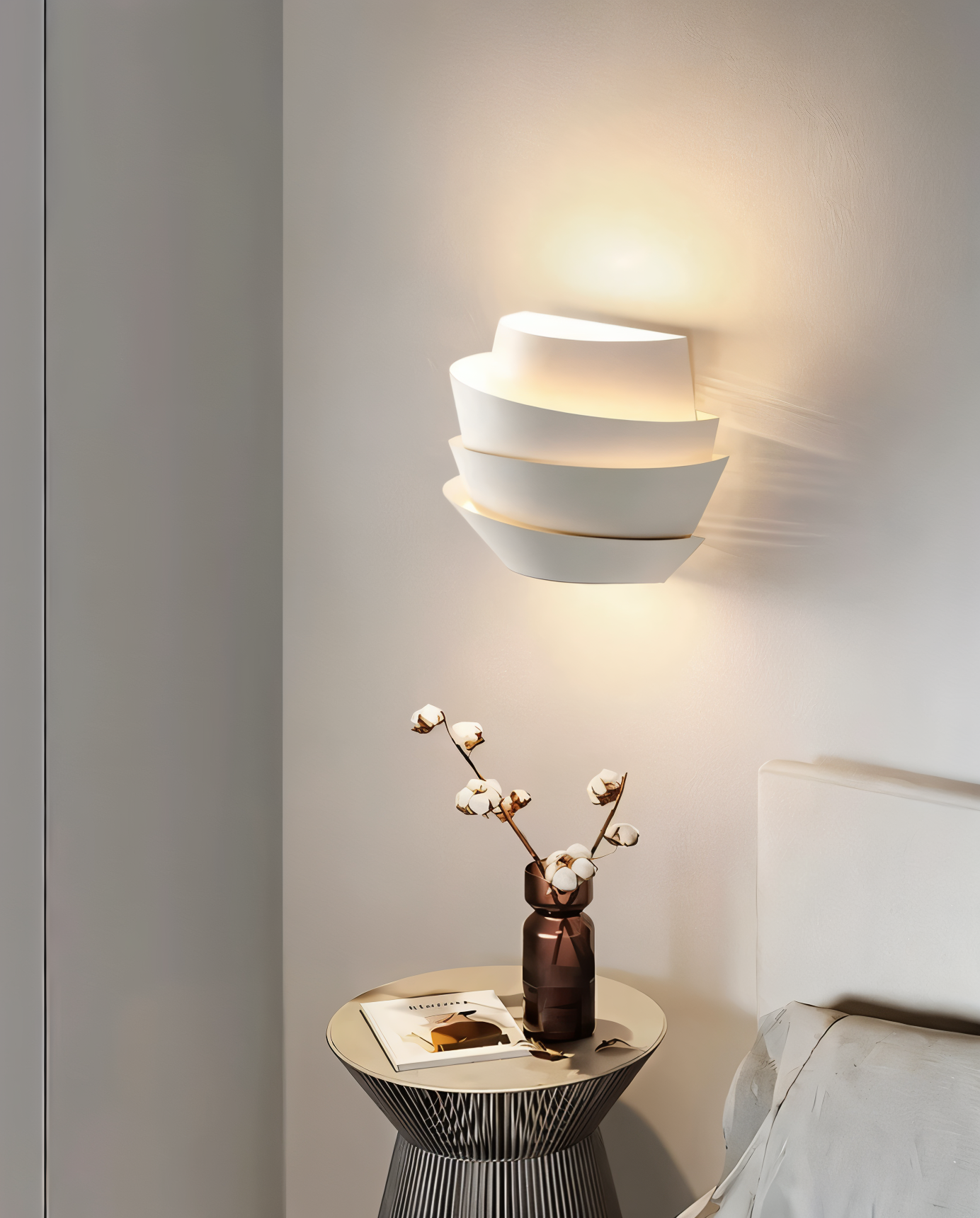 UniqGleam Wandlamp - Geometrische Wandlampe aus Metall - Dekorative Wandleuchten LED Innen