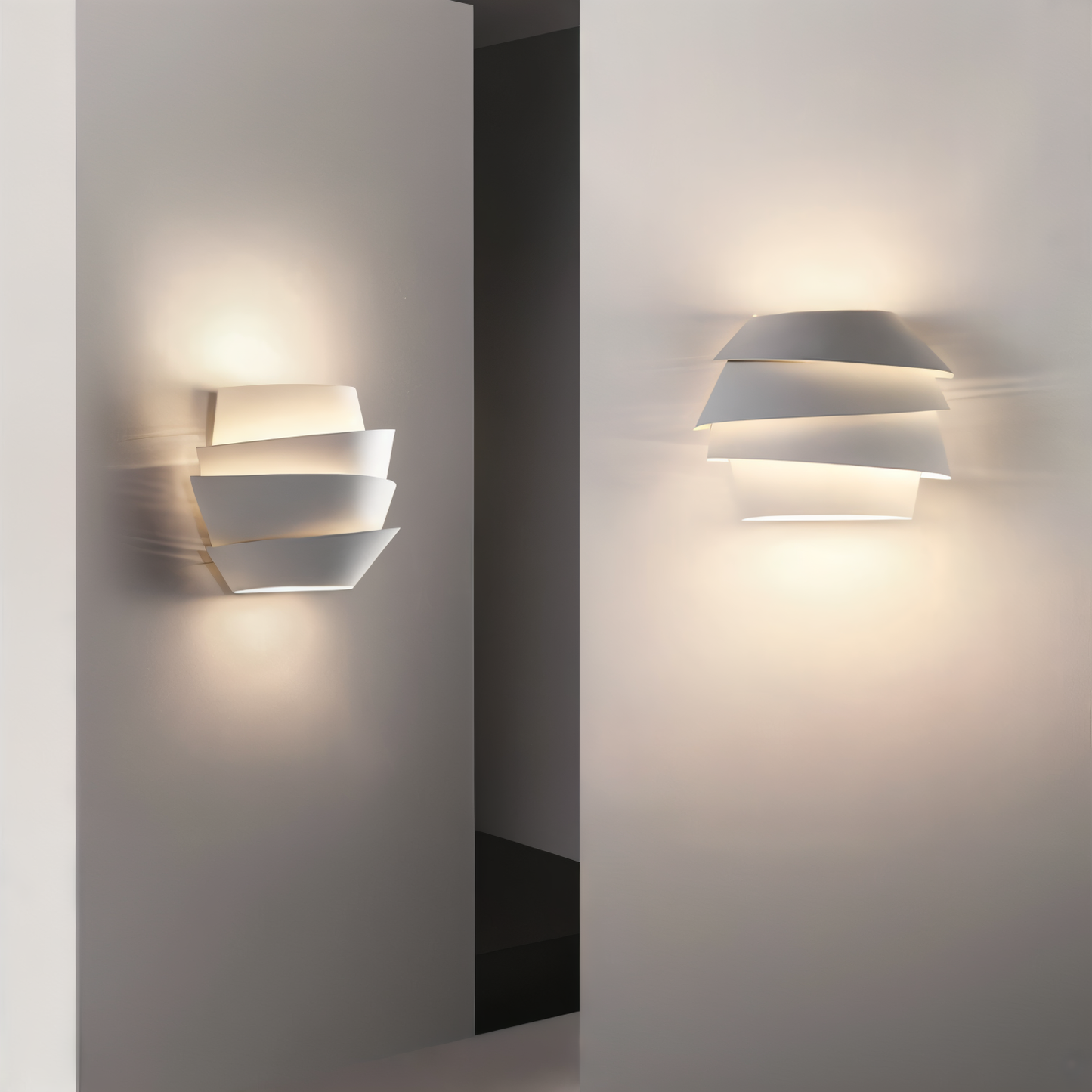 UniqGleam Wandlamp - Geometrische Wandlampe aus Metall - Dekorative Wandleuchten LED Innen