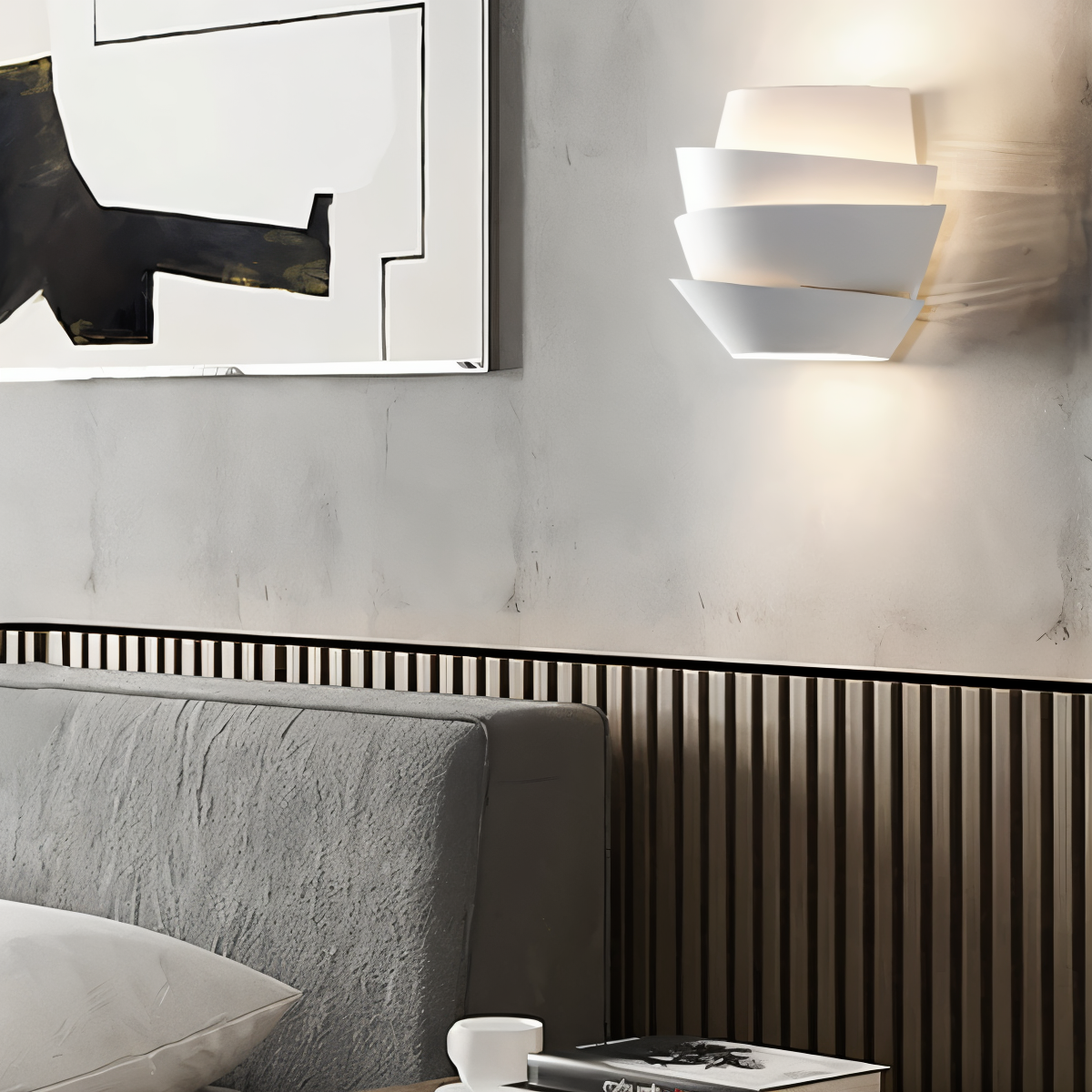 UniqGleam Wandlamp - Geometrische Wandlampe aus Metall - Dekorative Wandleuchten LED Innen