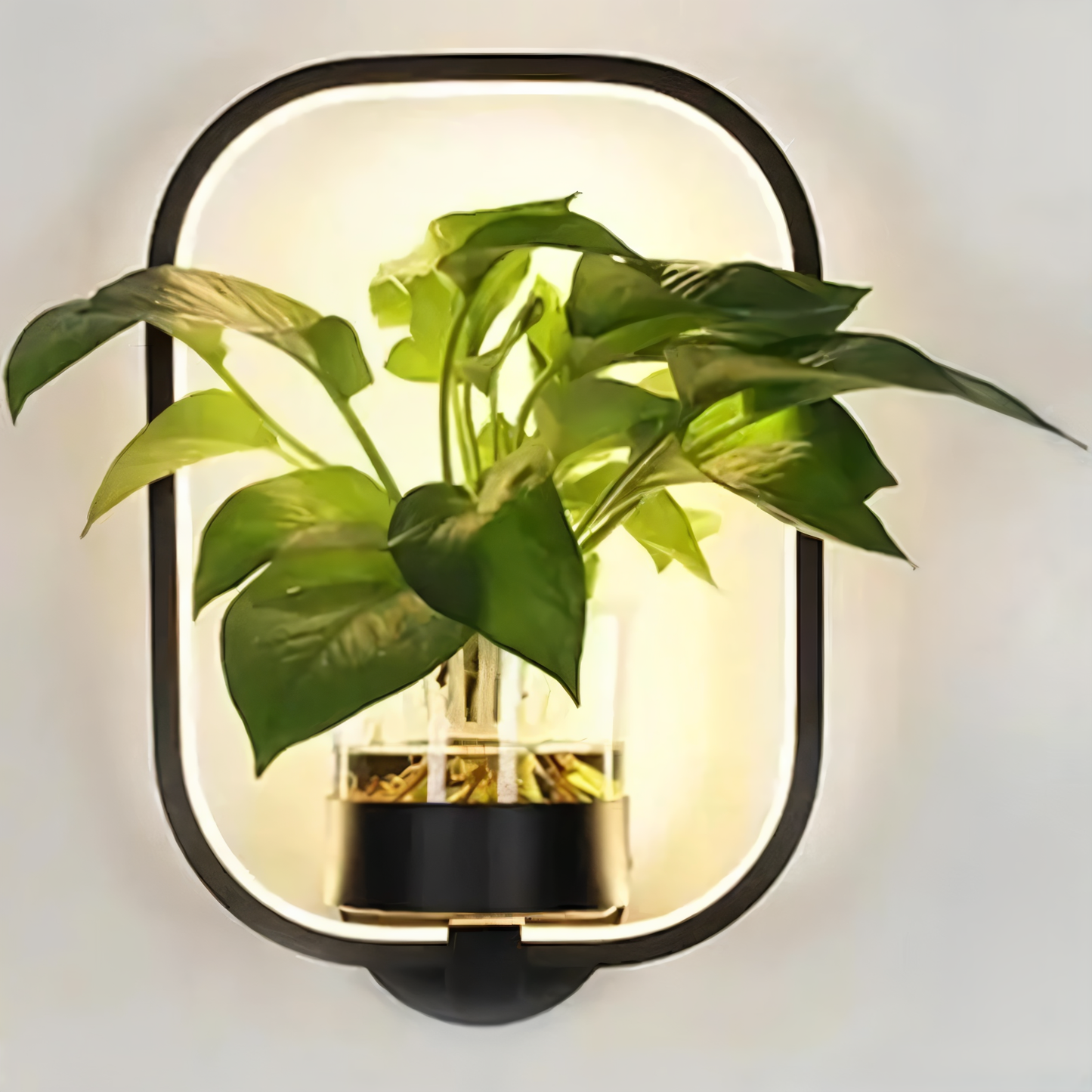 VerdantLume Wandleuchte - Minimalistische Wandleuchte mit integrierter Pflanzenhalterung - Moderne Wandleuchten LED